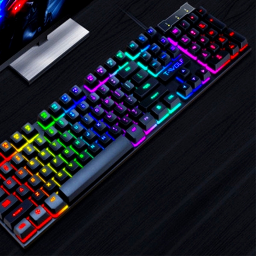 Gaming Usb Luminous Wired Keyboard Floating Manipulator